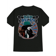 Men'S Bob Dylan Graphic Tee - Black Casual T-Shirt With Vibrant Dylan Portrait Print