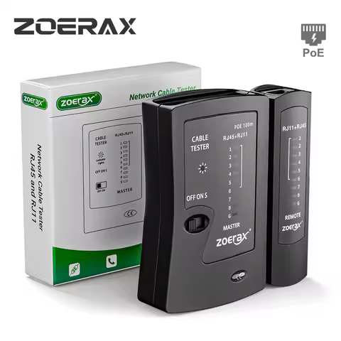ZoeRax Network Ethernet Cable Tester for LAN RJ45 Cat5 Cat5e Cat6 Cat6a Cat7 UTP/Shielded Cable and 