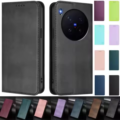 Fundas Vivo X300Pro Magnetic Case for vivo X300 X 300 Pro Leather Flip Stand Wallet Case for vivo X3