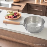 Export410Stainless Steel Japanese Yukihira Pot with Wooden Handle Hammered Texture Baby Food Pot Mil