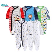 Kiddiezoom 5PCS New Phong Cách Quần Áo Trẻ Em Cotton Dài Tay Áo Romper 0-12months