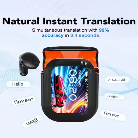 Translator NE20 New Bluetooth 6.0 Wireless Headphones Translation Earphones IPX4 Waterproof Rating L