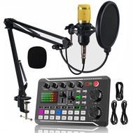 English sound card microphone microphone set mobile phone sound card live podcast F998MAX full set