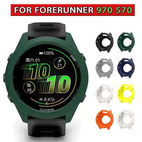 Soft TPU Protective Cases Cover for Garmin Forerunner 970 570 47mm 42mm Smart Watch Protector Shell 