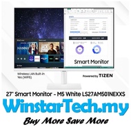 USED Samsung LS27AM501NEXXS 27" Inch Smart Monitor M5 With Smart TV Apps White