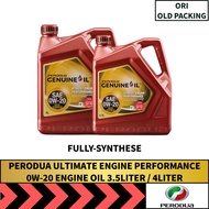 PERODUA 0W-20 Engine Oil (3.5/4L) (FULLY-SYNTHETIC) / 5W-30 Engine Oil (4L) (SEMI-SYNTHETIC) (ORIGIN
