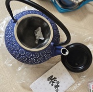 生鐵皇 鑄鐵琺瑯茶壺 連 茶隔 tea pot