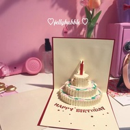 Ins 3D Birthday Cake blessing birthday card 3D creative birthday gift