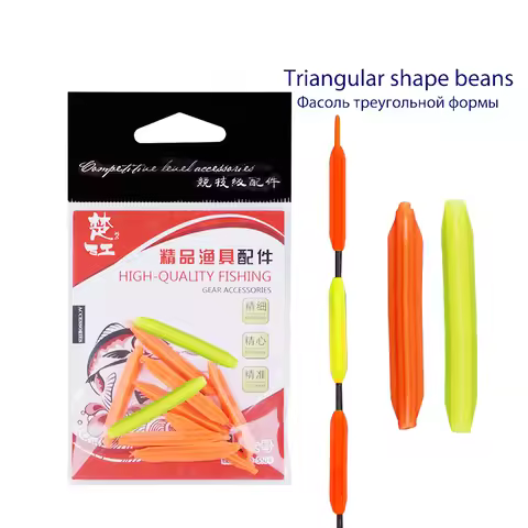 Yellow Orange Color DIY Conspicuous Triangular Diamond Shape Fishing Floats Drift Tail Fresh Water F