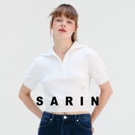 Sarin zipper Knit polo เสื้อ โปโล ลายดีเทล
