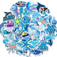 60pcs navy blue sea theme stickers / navy blue stickers
