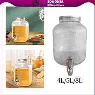 [SONONIA] Glass beverage dispenser, water dispenser, lemonade glass with lid, glass