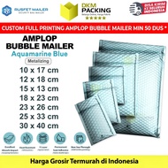 Amplop Bubble Wrap Envelope Bag AQUAMARINE BLUE Security Mailer RUSFET