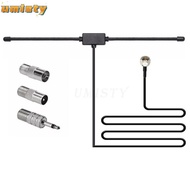 UMISTY Radio Antenna, 75Ohm Stereo FM Dipole Aerial, Portable Universal Plug Play Aerial Connector R