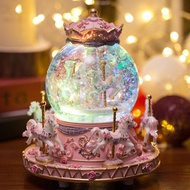 Merry-go-go-round Music Box Crystal Ball Music Box for Girls Little Girls 10th Birthday Children's D