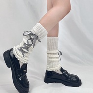 Bubble Socks y2k Pile Leg Cover y2k insi Style Pattern Bow Tie y2k Girl White yk1