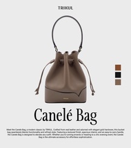 TRIKUL - Canele Bag -กระเป๋าหนังแท้ (มีสายยาว)