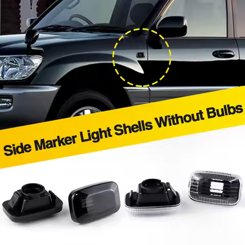 2PCS OEM# 81730-YZB01-4 No Bulbs Fender Side Marker Indicator Light Covers For Toyota Hilux LN140 LN