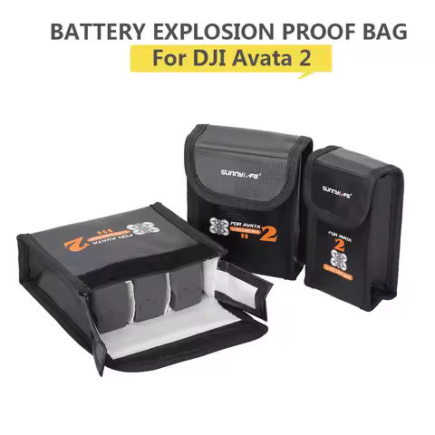 Sunnylife Battery Explosion-proof Bag for DJI Avata 2 High Temperature Resistant Radiation Safe Bag 