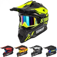 SOMAN Dirt Bike Helmet Motocross ECE Dh Helmets Cool Goggles Motocross Helmet Racing MX Casco Moto