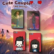 Cute Couple / Cute Cat (1) TNG Pelekat - Tng Touch N Go/Bank kad pelekat pelindung (Beli 4 Percuma 1