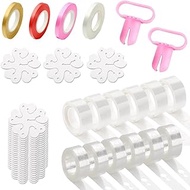 38-in-1 Balloon Arch Garland Kit, 6 Rolls 98ft Balloon Tape Strips, 6 Rolls 600 Glue Point Dots, 20 