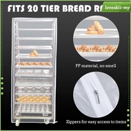 [LovoskibcMY] Zippered PVC Bun Pan Rack Cover Lightweight Dish Dryer Rack Shelf Rack for Bakery Plat