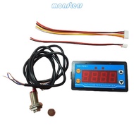 Mon DC9-24V Speed Measure 30-80000RPM Hour Meter Guage Display Waterproof Tachometer