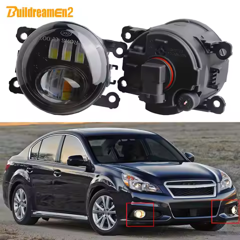 2 X LED Lens Fog Light DRL For Subaru Legacy 2010 2011 2012 2013 2014 60W H11 Car Driver + Passenger