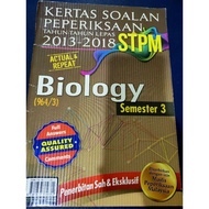 ［📌Preloved Books］Biology STPM Term 3 English Past Year Question with Ans Sheet