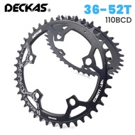 Deckas Bicycle Chainwheel 110BCD 5-Claw Chainring Road Bike Chainring 36T-52T Narrow Wide Chainwheel