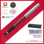 Parker Jotter Rollerball Pen - Kensington Red Chrome Trim (with Black - Medium (M) Refill) / {ORIGINAL} / [RetailsON]