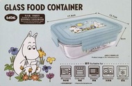Moomin glass food container lunch box 香港 姆明 飯盒 午餐盒 便當盒 玻璃盒  640ml