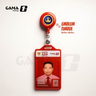 Holder Yoyo ID Card ASN Emblem Timbul Gantungan Kartu