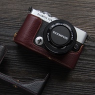 Suitable for Olympus ep7 Camera Protective Case Genuine Leather E-P7 Half Cover Base Retro Leather H