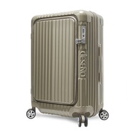 【Deseno笛森諾】尊爵傳奇V 29吋前開式拉鍊行李箱-平原灰