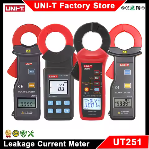UNI-T UT251A UT251+ UT251B+ UT251C UT251C+ Leakage Current Pliers Ammeter Digital Professional Leak