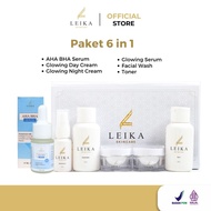 [Sale] Skincare Complete Package 6 in 1 BPOM & Halal MUI AHA BHA Serum, Glowing Day Cream, Glowing N
