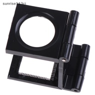 (sun) 10X 28mm Folding Magnifier Stand Loupe with Scale for Textile Optical Glass Tool （MY）