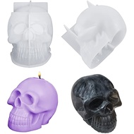 1Pc Skull Mold, 3D Skull Silicone Mold Resin with Precise Details, Super Skull Epoxy Resin Mold for Candle Making