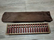 古董算盤/ 木製珠算算盤，17檔珠子，寬大約7公分，典藏近半世紀多