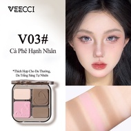 [Free shipping for orders over 50k] VEECCI - bảng màu đường viền màu lì ánh nhũ tự nhiên màu ngọc tr