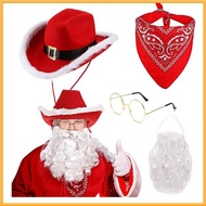 Christmas Party Hat Christmas Decoration Big Red New Year Cowboy Hat Red Jazz Top Hat Cowboy Hat