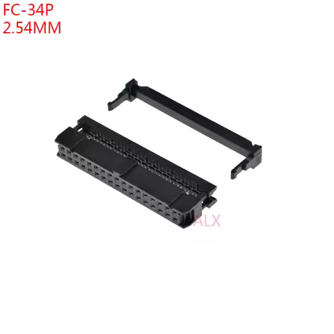 10PCS FC-34p IDC SOCKET pitch 2.54MM JTAG ISP PLUG CONNECTOR DOUBLE ROW FEMALE 2x17PIN 34PIN 34P FOR