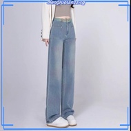 Eyouth 10118 women jeans high waist wide leg loose ladies long denim pants