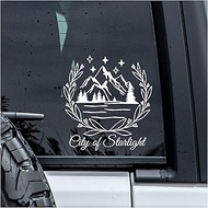 City of Starlight Decal, ACOTAR Fantasy Bookish Car Window Decals, 6 Inches UV DTF Tranfer Car Stick