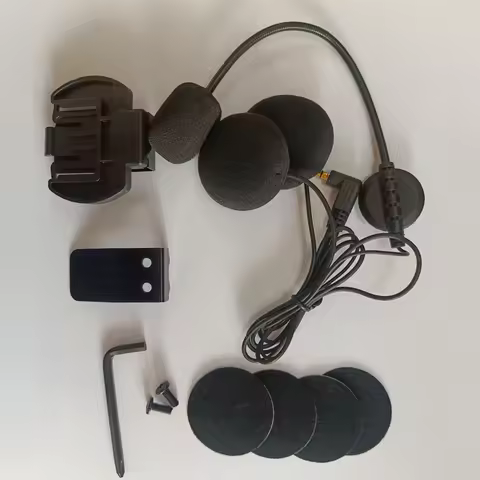 Ejeas V6 Pro V4 3.5MM Earphone Microphone Speaker Metal Clip For Vnetphone V6 Motorcycle Helmet Blue