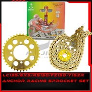 ANCHOR RACING SPROCKET SET 420 LC135 EX5 RS150 FZ150 Y15ZR 36T 37T 38T 39T 110L 120L 122L 132L