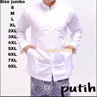 COD BAYAR DITEMPAT BAJU MUSLIM KOKO PUTIH UJE LENGAN PANJANG BAJU KOKO PUTIH POLOS PRIA DEWASA BAJU KOKO PREMIUM BAJU KOKO PRIA MODERN TERBARU 2022 ATASAN MUSLIM DEWASA SIZE JUMBO XXL XXXL 5XL BAJU KOKO CASUAL