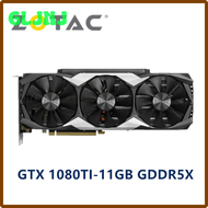 GLJNJ ZOTAC GTX 1080 Ti 1080Ti 11GB กราฟิก GPU การ์ด GTX1080Ti GTX1080การ์ดแสดงผล NVIDIA เกมคอมพิวเตอร์เดสก์ท็อปสำหรับเล่นเกม PC RTX XNFRE